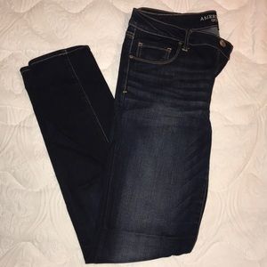 American Eagle size 12 long dark wash skinny jeans